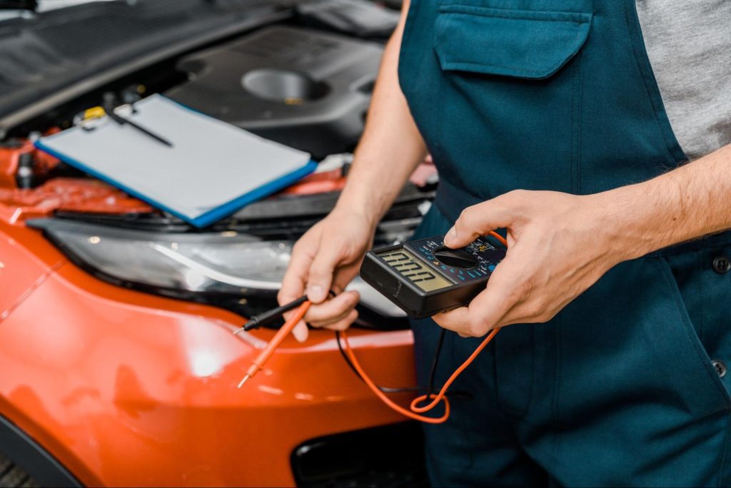 bad ignition control module in car being fixed