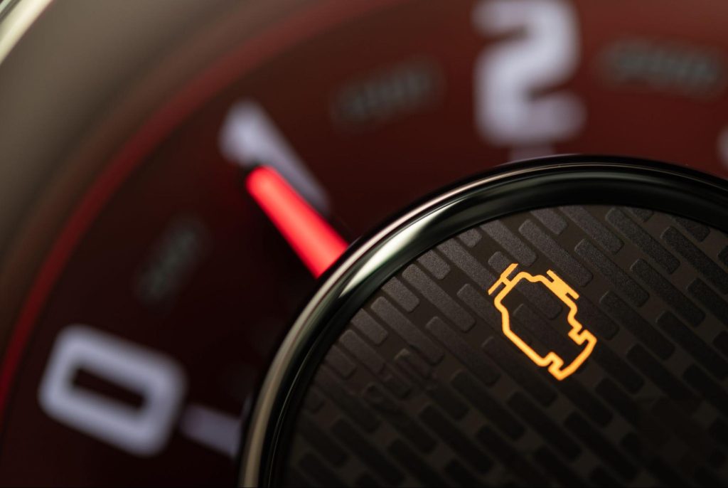 check engine light in car